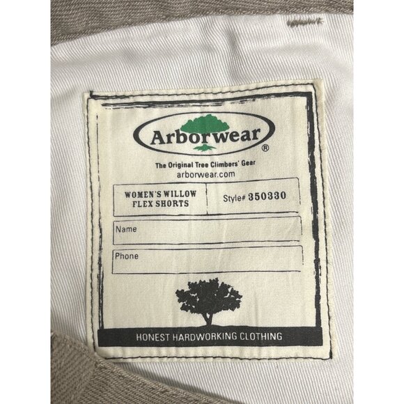Arborwear Womens Utility Work Shorts 10W Khaki Cotton/Spandex Durable Design - Picture 10 of 10